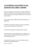 AZ 104 RENEWAL EXAM UPDATED ACTUAL&NewLine;QUESTIONS AND CORRECT ANSWERS&NewLine;