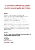 NSG 533 Advanced Pathophysiology&sol;NSG 533 Exam 1 &vert; Questions and Correct Answers plus Rationale &lpar;Already Graded A&plus;&rpar; &vert; New Update 2026-2027 &vert; Wilkes University