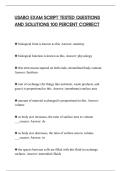 USABO EXAM SCRIPT TESTED QUESTIONS&NewLine;AND SOLUTIONS 100 PERCENT CORRECT