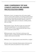 USABO COMPREHENSIVE TEST BANK&NewLine;COMPLETE QUESTIONS AND ANSWERS&NewLine;PRACTICE SOLUTION VERIFIED
