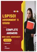 LSP1501 ASSIGNMENT 5 2026 - COMPLETE ANSWERS