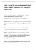 CBSPD UPDATED ACTUAL EXAM QUESTIONS&NewLine;AND CORRECT ANSWERS FULL SOLUTION&NewLine;GRADED A&plus;