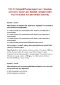 NSG 533 Advanced Pharmacology Exam 2 &vert; Questions and Correct Answers plus Rationale &lpar;Already Graded A&plus;&rpar; &vert; New Update 2026-2027 &vert; Wilkes University