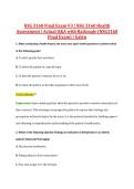 NSG 3160 Final Exam V3 &vert; NSG 3160 Health &NewLine;Assessment &vert; Actual Q&A with Rationale &lpar;NSG3160 &NewLine;Final Exam&rpar; &vert; Galen