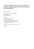  WGU C955 Probability and Statistics Objective Assessment Exam Actual 2026&sol;2027 &ndash; Complete Questions with Rationales &vert; 100&percnt; Verified &ndash; Pass Guaranteed &ndash; A&plus; Graded