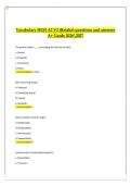 Vocabulary HESI A2 V2 &lpar;Retake&rpar; &ndash; Questions and Answers &ndash; A&plus; Grade 2026&sol;2027 &ndash; Practice Questions with Answers
