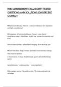 PAIN MANAGEMENT EXAM SCRIPT TESTED&NewLine;QUESTIONS AND SOLUTIONS 100 PERCENT&NewLine;CORRECT
