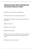 ABDSM EXAM SCRIPT TESTED QUESTIONS AND&NewLine;SOLUTIONS 100 PERCENT CORRECT