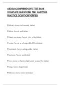 ABDSM COMPREHENSIVE TEST BANK&NewLine;COMPLETE QUESTIONS AND ANSWERS&NewLine;PRACTICE SOLUTION VERIFIED