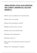 ABDSM EXAM BUNDLE SCRIPT TESTED QUESTIONS AND SOLUTIONS 100 PERCENT CORRECT