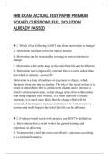 HRB EXAM ACTUAL TEST PAPER PREMIUM&NewLine;SOLVED QUESTIONS FULL SOLUTION&NewLine;ALREADY PASSED