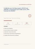  Certified Revenue Cycle Representative CRCR Exam Actual 2026&sol;2027 &ndash; Complete Questions with Rationales &vert; 100&percnt; Verified &ndash; Pass Guaranteed &ndash; A&plus; Graded