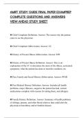 AMRT STUDY GUIDE FINAL PAPER EXAMPREP&NewLine;COMPLETE QUESTIONS AND ANSWERS&NewLine;VIEW AHEAD STUDY SHEET