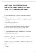 AMRT STUDY GUIDE CERTIFICATION&NewLine;EVALUATION EXAMS SOLVED QUESTIONS&NewLine;STUDY GUIDE GUARANTEED TO PASS