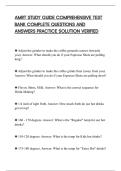 AMRT STUDY GUIDE COMPREHENSIVE TEST&NewLine;BANK COMPLETE QUESTIONS AND&NewLine;ANSWERS PRACTICE SOLUTION VERIFIED