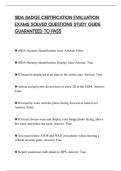 SIDA BADGE CERTIFICATION EVALUATION&NewLine;EXAMS SOLVED QUESTIONS STUDY GUIDE&NewLine;GUARANTEED TO PASS&NewLine;
