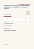 CRCR Certification Exam Actual 2026&sol;2027 &ndash; Complete Questions with Detailed Rationales &vert; 100&percnt; Verified Correct Answers &ndash; Pass Guaranteed &ndash; A&plus; Graded