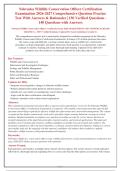 Nebraska Wildlife Conservation Officer Exam 2026-2027 &vert; 140 Practice Questions & Rationales &vert; Graded A&plus;