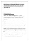 HESI FUNDAMENTALS EXAM QUESTIONS EXAM &NewLine;LATEST VERSION QUESTIONS AND ANSWERS &NewLine;2026 EDITION
