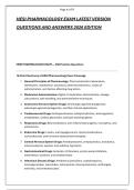 HESI PHARMACOLOGY EXAM LATEST VERSION &NewLine;QUESTIONS AND ANSWERS 2026 EDITION