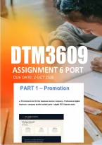 DTM3609 Assignment 6 Portfolio 2026 - Due 2 October 2026