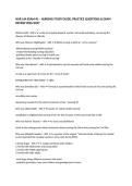 NUR 164 EXAM &num;1 &ndash; NURSING STUDY GUIDE&comma; PRACTICE QUESTIONS & EXAM REVIEW 2026&sol;2027