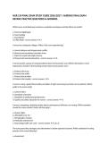NUR 150 FINAL EXAM STUDY GUIDE 2026&sol;2027 &vert; NURSING FINAL EXAM REVIEW&comma; PRACTICE QUESTIONS & ANSWERS