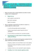 NHA CCMA EXAM 2026 &vert; CERTIFIED CLINICAL MEDICAL ASSISTANT PRACTICE QUESTIONS & VERIFIED ANSWERS