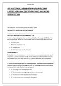 ATI MATERNAL-NEWBORN NURSING EXAM &NewLine;LATEST VERSION QUESTIONS AND ANSWERS &NewLine;2026 EDITION