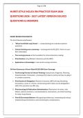 HURST-STYLE NCLEX-RN PRACTICE EXAM 2026 &NewLine;QUESTIONS 2026 &ndash; 2027 LATEST VERSION SOLVED &NewLine;QUESTIONS & ANSWERS