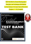 Test Bank for Dental Radiography&colon; Principles and Techniques&comma; 6th Edition &vert; Joen Iannucci & Laura Jansen Howerton &vert; Chapters 1&ndash;35 Complete