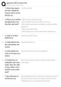 Japanese SOFA Driver's License Test Study Guide 2026&sol;2027 Accurate Questions with Correct Detailed Solutions &vert;&vert; 100&percnt; Guaranteed Pass Newest Version