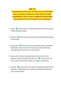 NUR 163 &NewLine;Comprehensive Resource To Help You Ace 2026-2027 &NewLine;Exams Includes Frequently Tested Questions With &NewLine;ELABORATED 100&percnt; Correct COMPLETE SOLUTIONS  &NewLine;Guaranteed Pass First Attempt&excl;&excl; Current Update&excl;&excl; 
