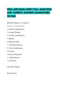 PRSA&lowbar;APR&lowbar;EXAM&lowbar;SCRIPT&lowbar;FULL&lowbar;QUESTIONS&lowbar;AND&lowbar;CORRECT&lowbar;ANSWERS&lowbar;GUARANTEED&period;
