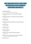 PSA AIRLINES FINAL TEST 2026 QUESTIONS WITH CORRECT ANSWERS GRADED A&plus;