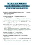 PSA AIRLINES PRACTICE EXAMINATION 2026 QUESTIONS WITH ANSWERS GRADED A&plus;&period;
