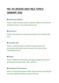 PSC 101 UPDATED HIGH-YIELD TOPICS&NewLine;SUMMARY 2026
