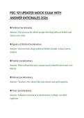 PSC 101 UPDATED MOCK EXAM WITH ANSWER RATIONALES 2026&period;