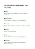 PSC 101 UPDATED COMPREHENSIVE STUDY GUIDE 2026