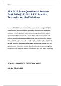 STA 2023 Exam Questions & Answers &NewLine;Bank 2026 &vert; UF&comma; FAU & FSU Practice &NewLine;Tests with Verified Solutions 