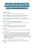 PSCI 2305 1 REVIEW PRACTICE EXAMINATION 2026 QUESTIONS WITH ANSWERS GRADED A&plus;