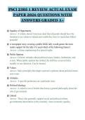 PSCI 2305 1 REVIEW ACTUAL EXAM PAPER 2026 QUESTIONS WITH ANSWERS GRADED A&plus;