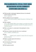 PSI BARBERING FINAL TEST 2026 QUESTIONS WITH CORRECT ANSWERS GRADED A&plus;