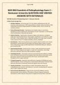 NUR 2063 Essentials of Pathophysiology Exam 2 &ndash; Rasmussen University QUESTIONS AND VERIFIED ANSWERS WITH RATIONALES&period;pdf&NewLine;&NewLine;