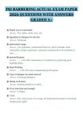 PSI BARBERING ACTUAL EXAM PAPER 2026 QUESTIONS WITH ANSWERS GRADED A&plus;&period;