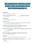 PSI BARBERING CERTIFICATION SCRIPT 2026 QUESTIONS WITH SOLUTIONS GRADED A&plus;
