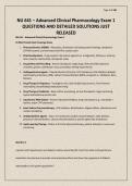 NU 641 &ndash; Advanced Clinical Pharmacology Exam 1 QUESTIONS AND DETAILED SOLUTIONS JUST RELEASED&period;pdf&NewLine;&NewLine;
