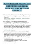 PSI COSMETOLOGY PRACTICE TEST CERTIFICATION SCRIPT 2026 QUESTIONS WITH SOLUTIONS GRADED A&plus;&period;