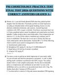 PSI COSMETOLOGY PRACTICE TEST FINAL TEST 2026 QUESTIONS WITH CORRECT ANSWERS GRADED A&plus;&NewLine;&NewLine;