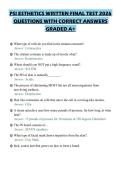 PSI ESTHETICS WRITTEN FINAL TEST 2026 QUESTIONS WITH CORRECT ANSWERS GRADED A&plus;&NewLine;